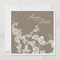 Élégant Floral Chic Vintage Paon Faire-Part de Mis