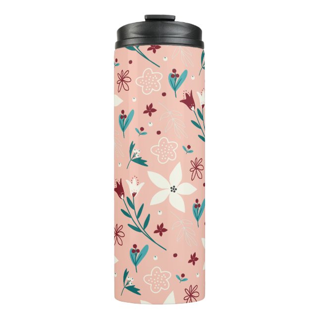 Elegant floral Classic Thermosbecher (Vorderseite)