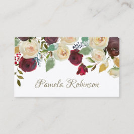 Elegant Floral Custom Visitenkarte