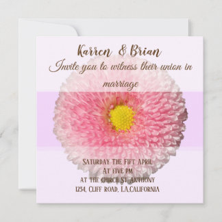 Elégant Floral Custom Wedding Invitation