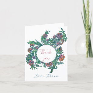 Elegant Floral Dankeskarte