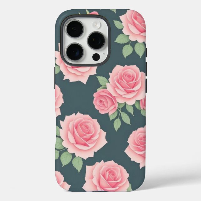 Elegant Floral Design iPhone Case (Rückseite)