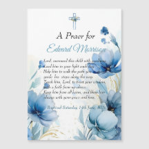 Elegant floral Dusty Blue Baptisse