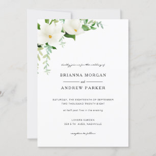 Elégant Floral Einladung Invitation