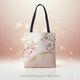 Elegant Floral Energy Flow Full-Print Tote Bag Tasche