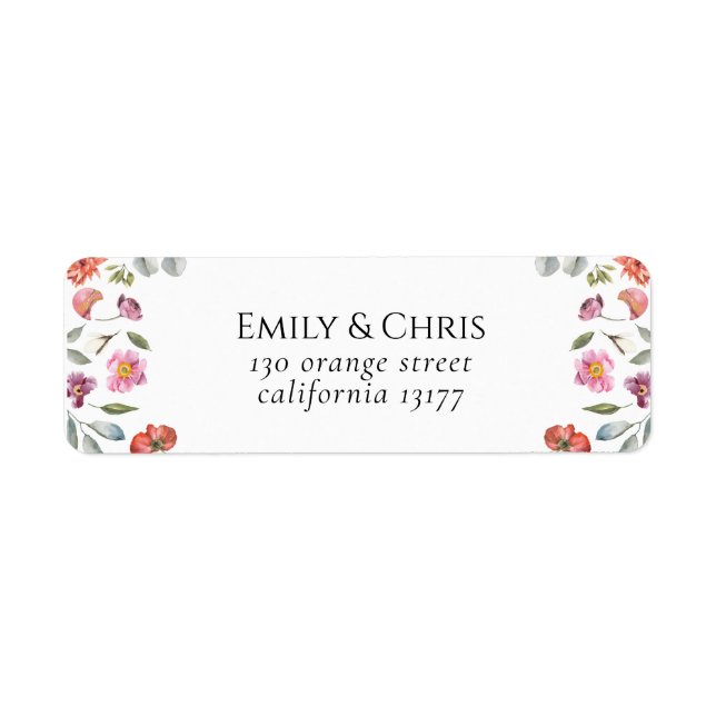 Elegant Floral Eucalyptus Wedding Address (Vorne)