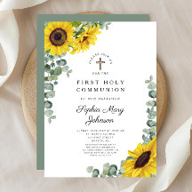 Elegant Floral First Holy Communion