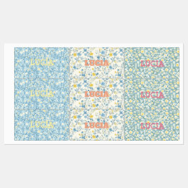 Elegant Floral Food Label Stickers  Kinderetiketten