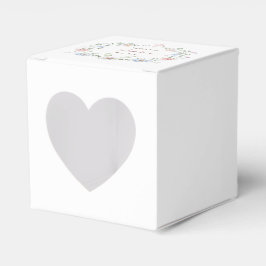 Elegant Floral Frame Baptism Heart Geschenkschachtel