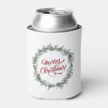 Elegant Floral Frohe Weihnachten | Can Cooler