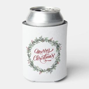 Elegant Floral Frohe Weihnachten Can Cooler Dosenkühler