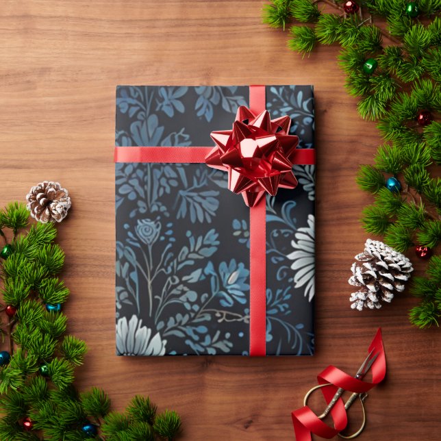 Elegant Floral Geschenkpapier (Feiertagsgeschenk)