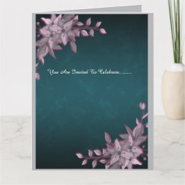 Elegant Floral Graduation Folded Invitation Karte