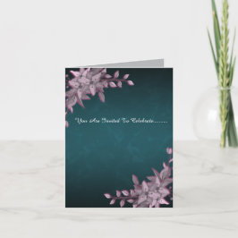 Elegant Floral Graduation Folded Invitation Karte