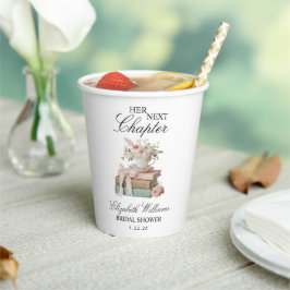Elegant Floral Her Next Chapter Bridal Shower  Pappbecher
