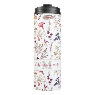Elegant Floral Hummingbird Beste Mama jemals Thermosbecher