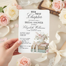 Elegant Floral Ihr nächstes Kapitel Brautparty Einladung