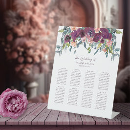 Elegant Floral | Lila Hochzeit in Garland Sockelschild