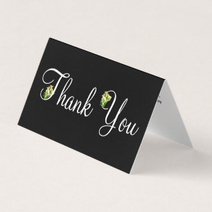 Elégant Floral Merci Cartes