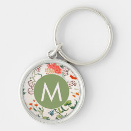 Elegant Floral Monogram Schlüsselanhänger