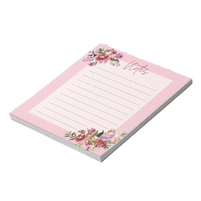 elegant floral notepads notizblock (Rotiert)