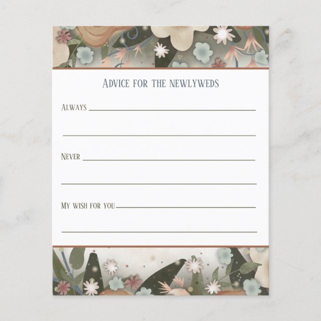 Elégant Floral Nouvelles Conseils Cartes d'Inspiri (Devant)