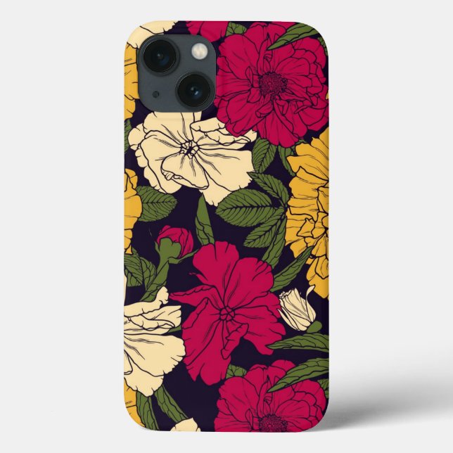 Elegant floral pattern Case-Mate iPhone hülle (Rückseite)