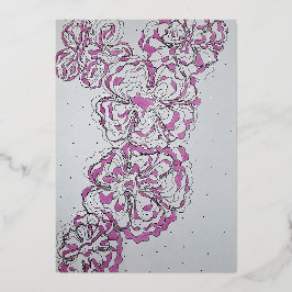 Elegant floral pattern folieneinladung