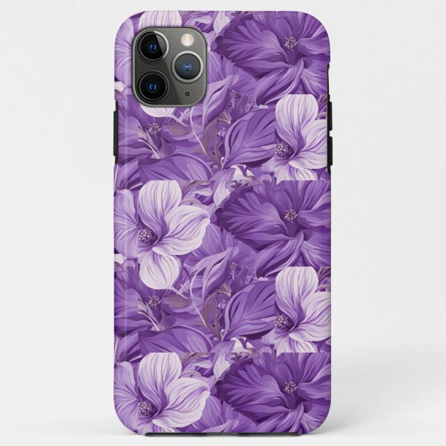 Elegant floral pattern in purple tones Case-Mate iPhone hülle (Rückseite)