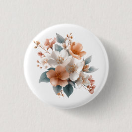 Elegant Floral Pinback Button 💐✨