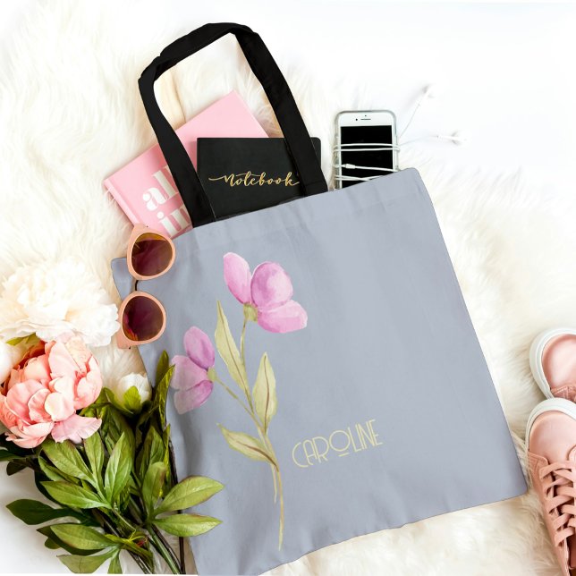 Elegant Floral Pink Green Boho Niedlich Tasche (Von Creator hochgeladen)