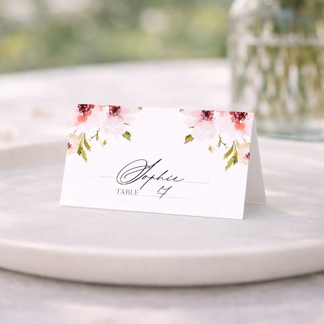 Elegant Floral Place Card Platzkarte (Von Creator hochgeladen)
