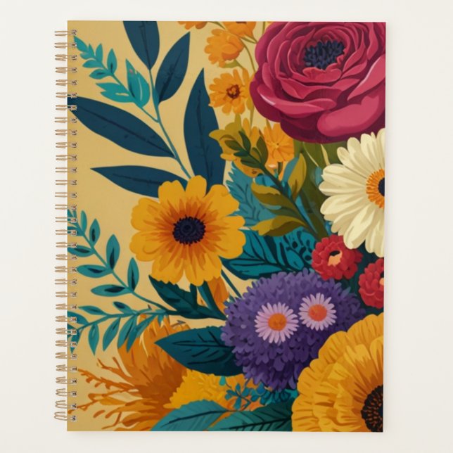 Elegant Floral Planer (Vorderseite)