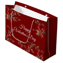 Elegant Floral Red Happy Valentine’s Day