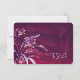 Elegant Floral | RSVP-Karte für Silver Design RSVP Karte