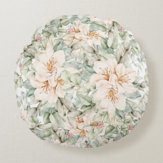 elegant floral rundes kissen