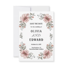 Élégant Floral Save the Date Mariage