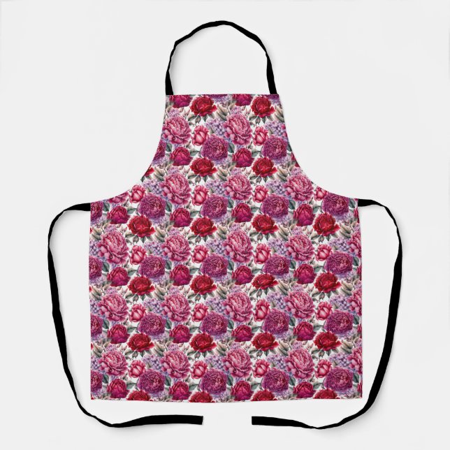 Elegant Floral Schürze (Vorderseite)