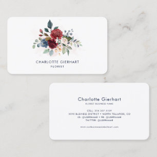 Elegant Floral Simple Visitenkarte