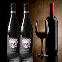 Elegant floral Skull Gothic Happy Halloween Brauch