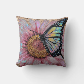 Elegant Floral Surface – Textured Flower Beauty Kissen