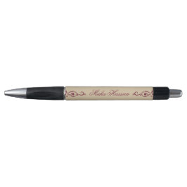 Elegant Floral Swirl Illustration  Burgundy & gold Kugelschreiber