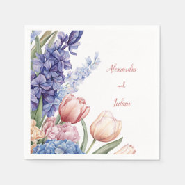 Elegant Floral Table Napkin Serviette