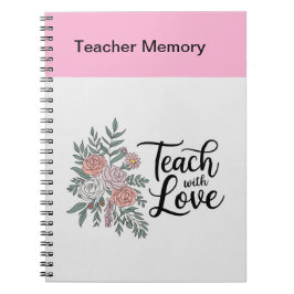Elegant Floral Teacher's Notebook Notizblock