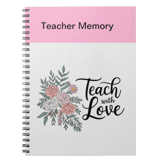 Elegant Floral Teacher's Notebook Notizblock (Vorderseite)