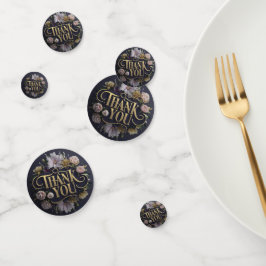 Elegant Floral “Thank You” Konfetti