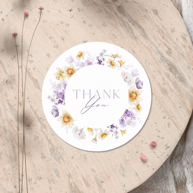 Elegant Floral Vielen Dank Sticker (Von Creator hochgeladen)