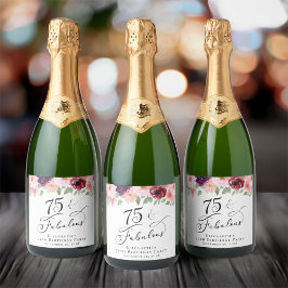 Elegant Floral Watercolor 75. Geburtstagsparty