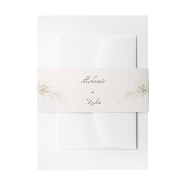 Elegant Floral Wedding Belly Band (Vorderseite Beispiel)