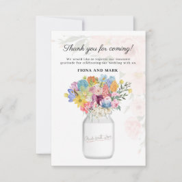 Elegant Floral Wedding Dankeschön Nachricht